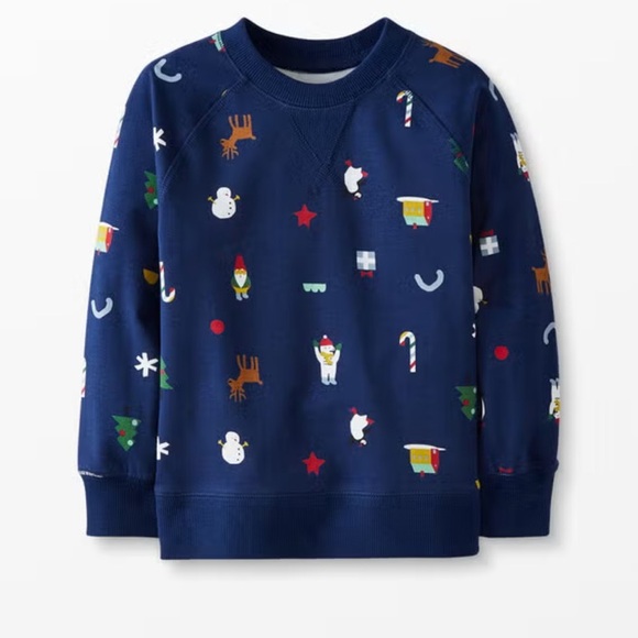 Hanna Andersson Print Crewneck Sweatshirt 6-7 years - Picture 1 of 12